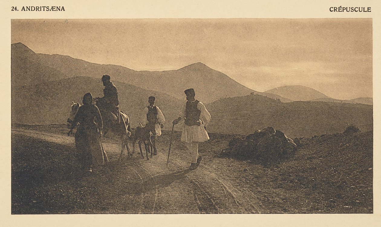Andritsæna. Crepuscolo da Frédéric Boissonnas