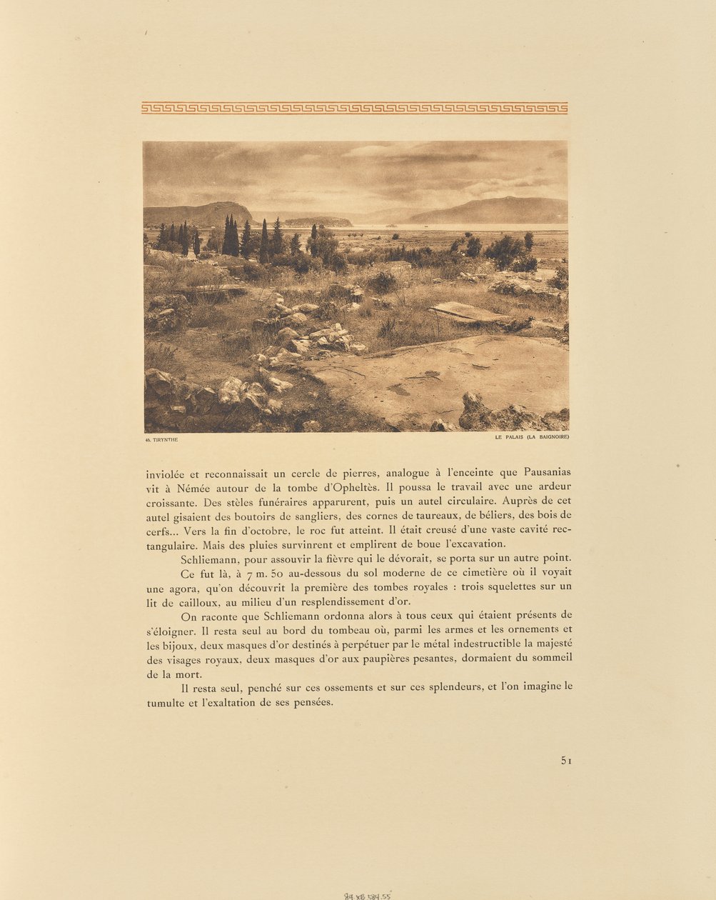 Tirinto. Il palazzo (il bagno) da Frédéric Boissonnas