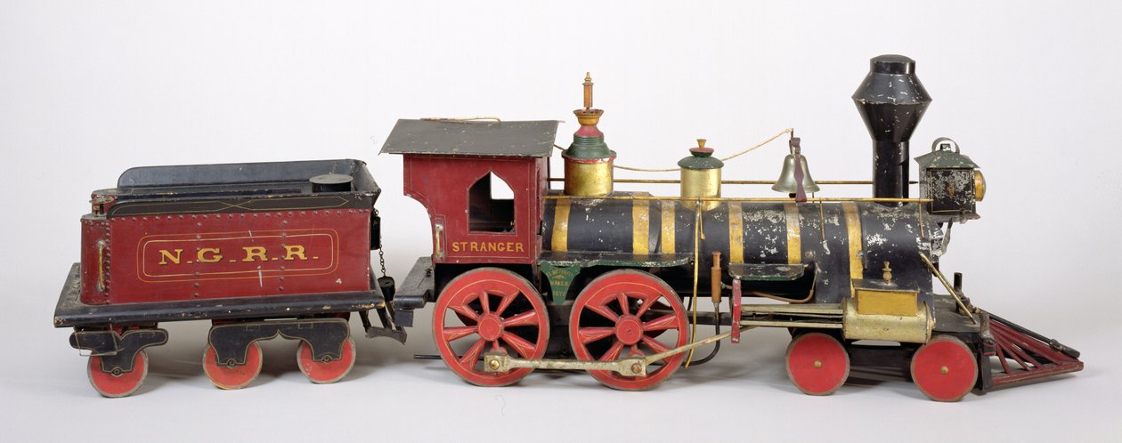 Modello di locomotiva e tender, 1877 da Fred Butterfly