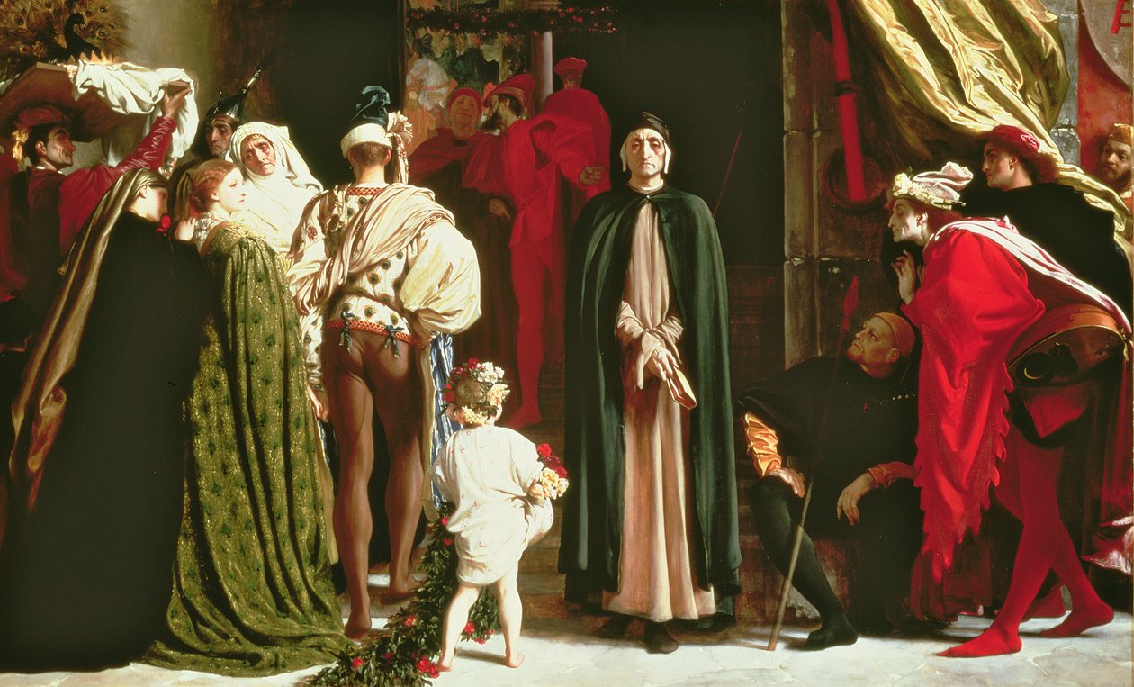Dante in esilio, 1864 da Frederic Leighton