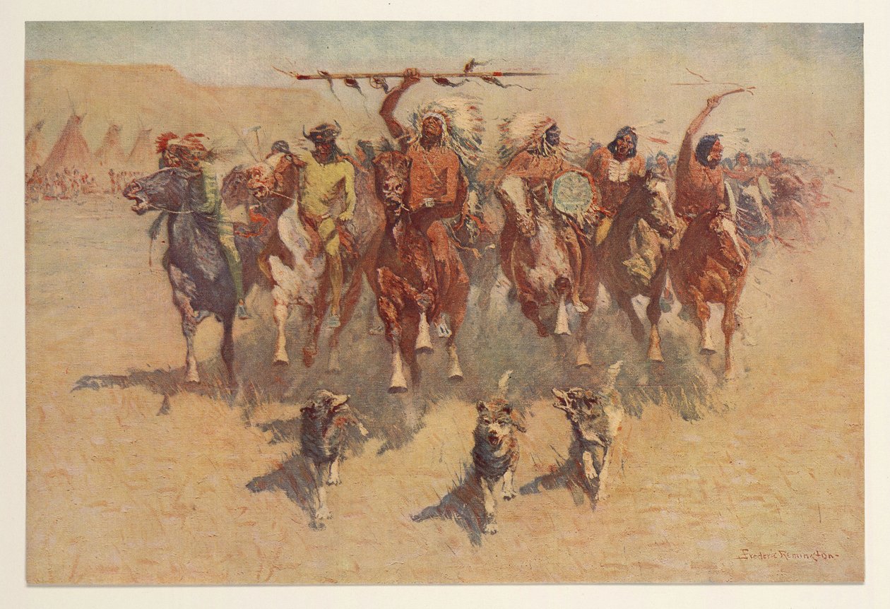 La cerimonia degli scalpi, da Colliers Weekly, pub.1906 da Frederic Remington