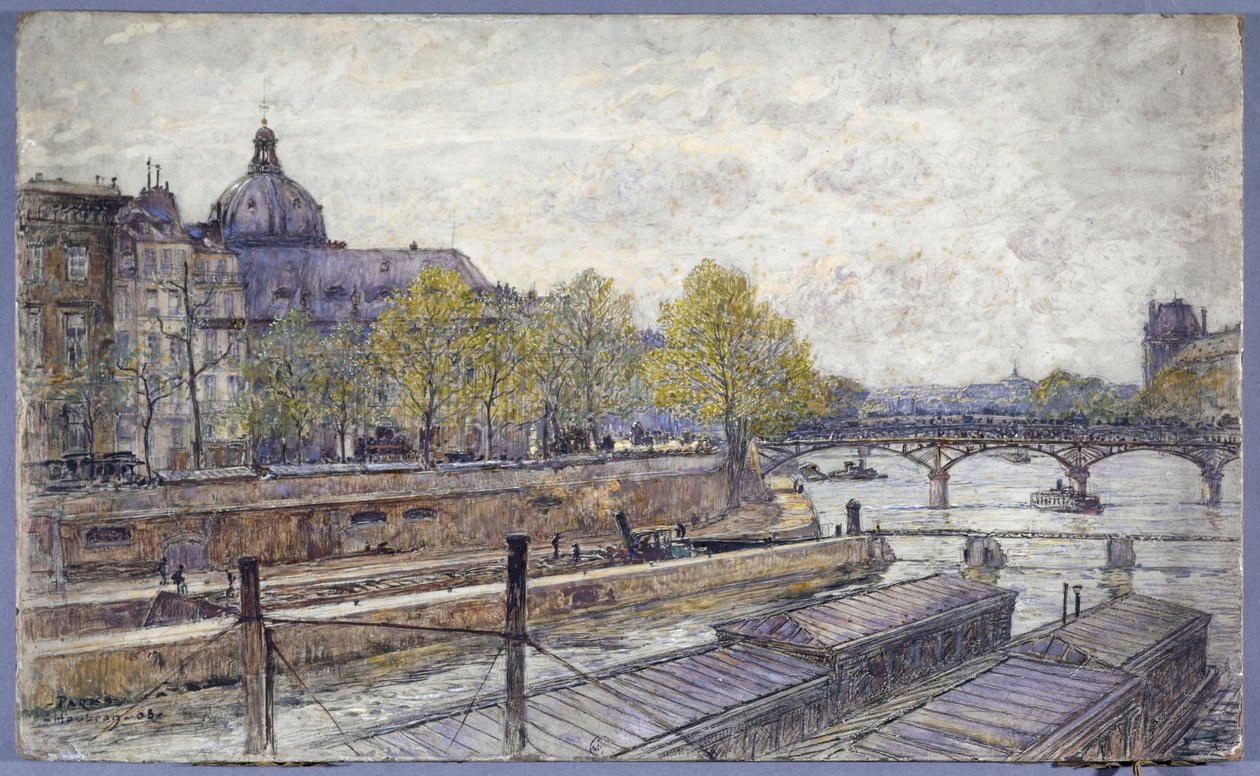 Quai Conti e Pont des Arts da Frederic Anatole Houbron