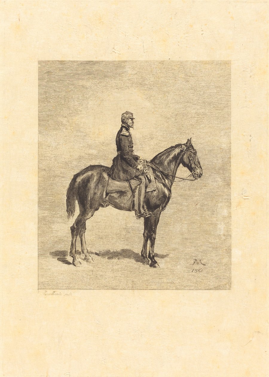 Cavaliere da Frederic Auguste La Guillermie after Jean Louis Ernest Meissonier