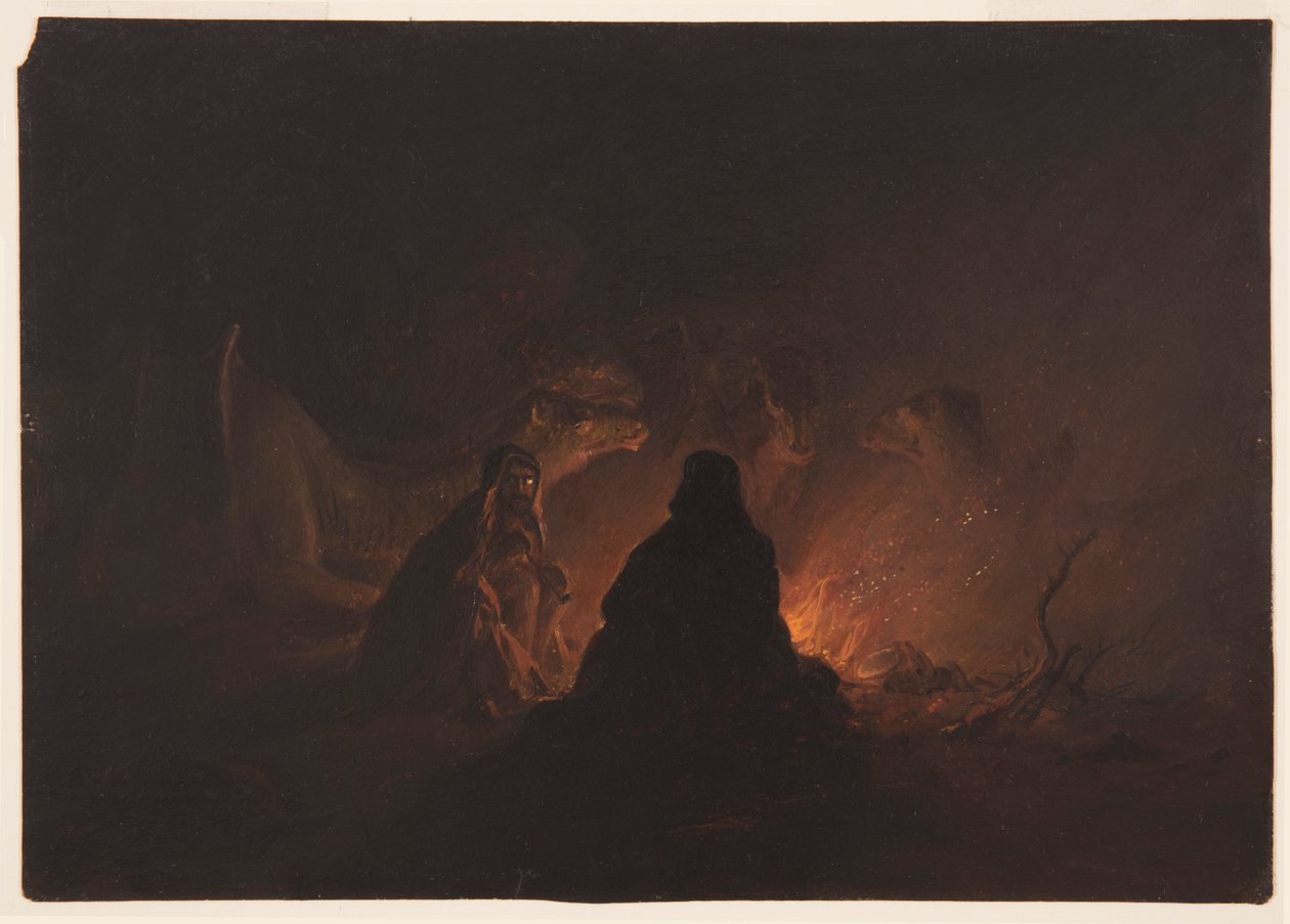 Beduini in campo di notte da Frederic Edwin Church