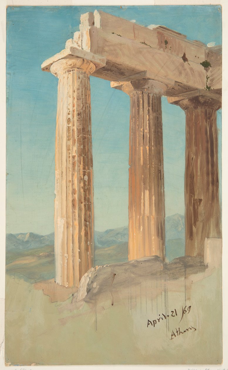 Colonne del Partenone, Atene da Frederic Edwin Church