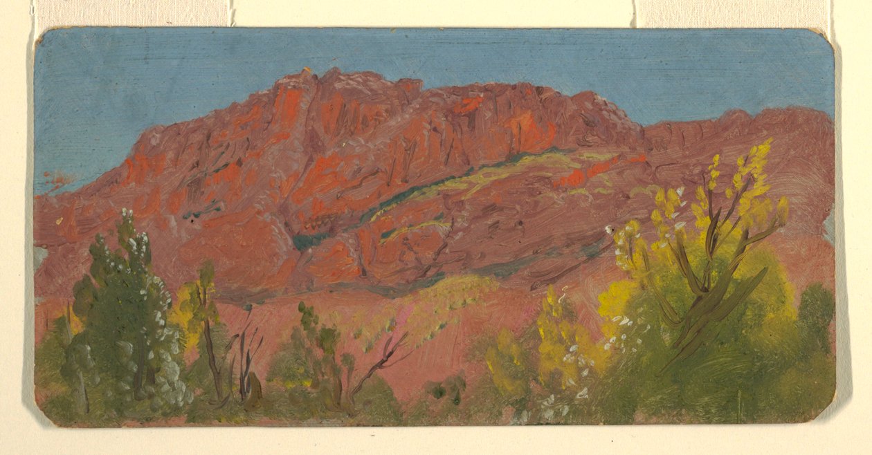 Disegno, Baalbek, strada di montagna, maggio 1868 da Frederic Edwin Church