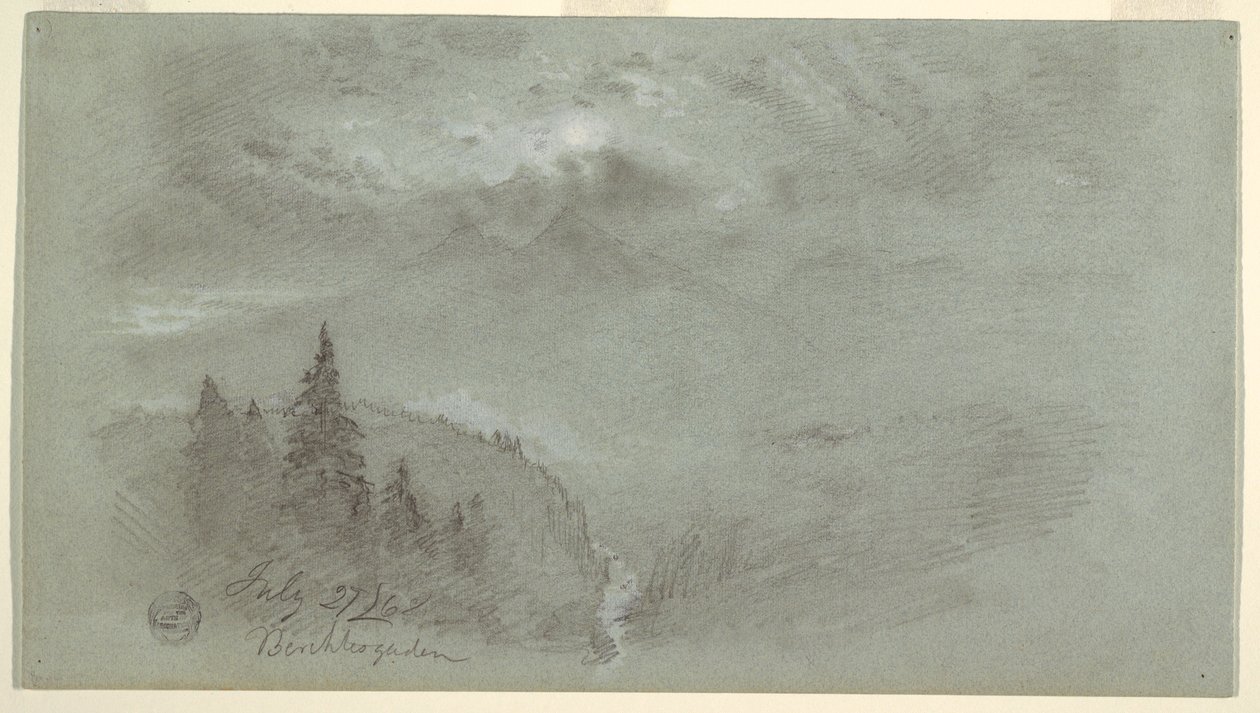 Disegno, Berchtesgaden, Baviera, 27 luglio 1868 da Frederic Edwin Church