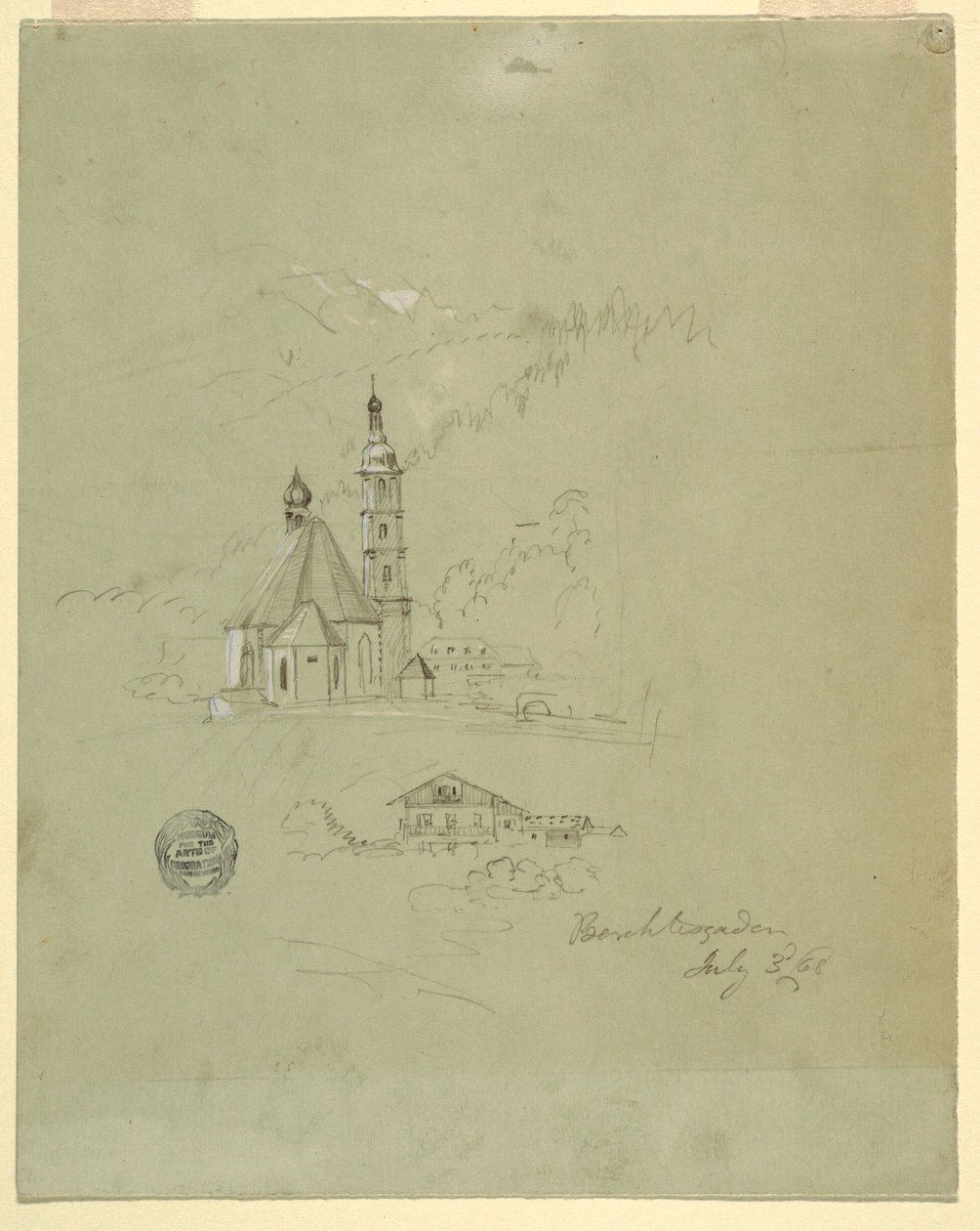 Disegno, Berchtesgaden, Baviera, 3 luglio 1868 da Frederic Edwin Church