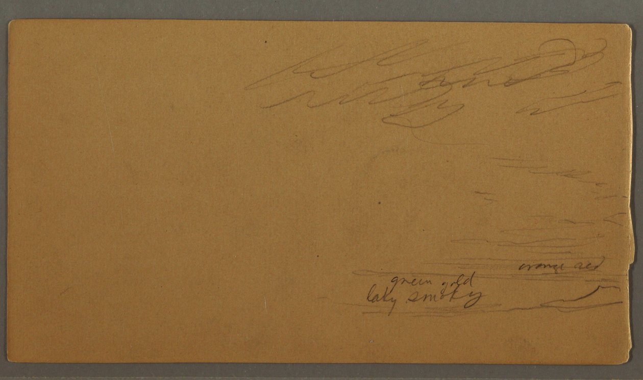 Disegno, Nuvola sulle colline, forse 1875 da Frederic Edwin Church