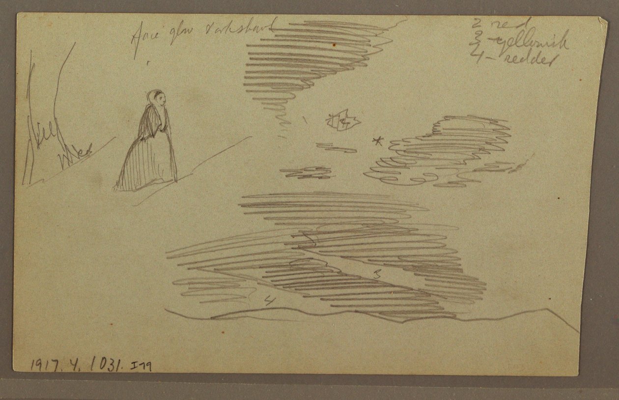Disegno, Cielo nuvoloso, forse anni 