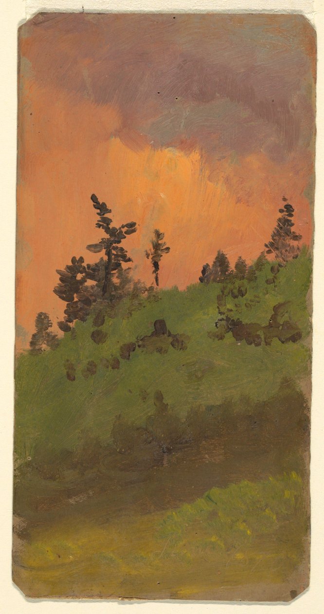Disegno, Paesaggio con bosco, giugno 1870 da Frederic Edwin Church