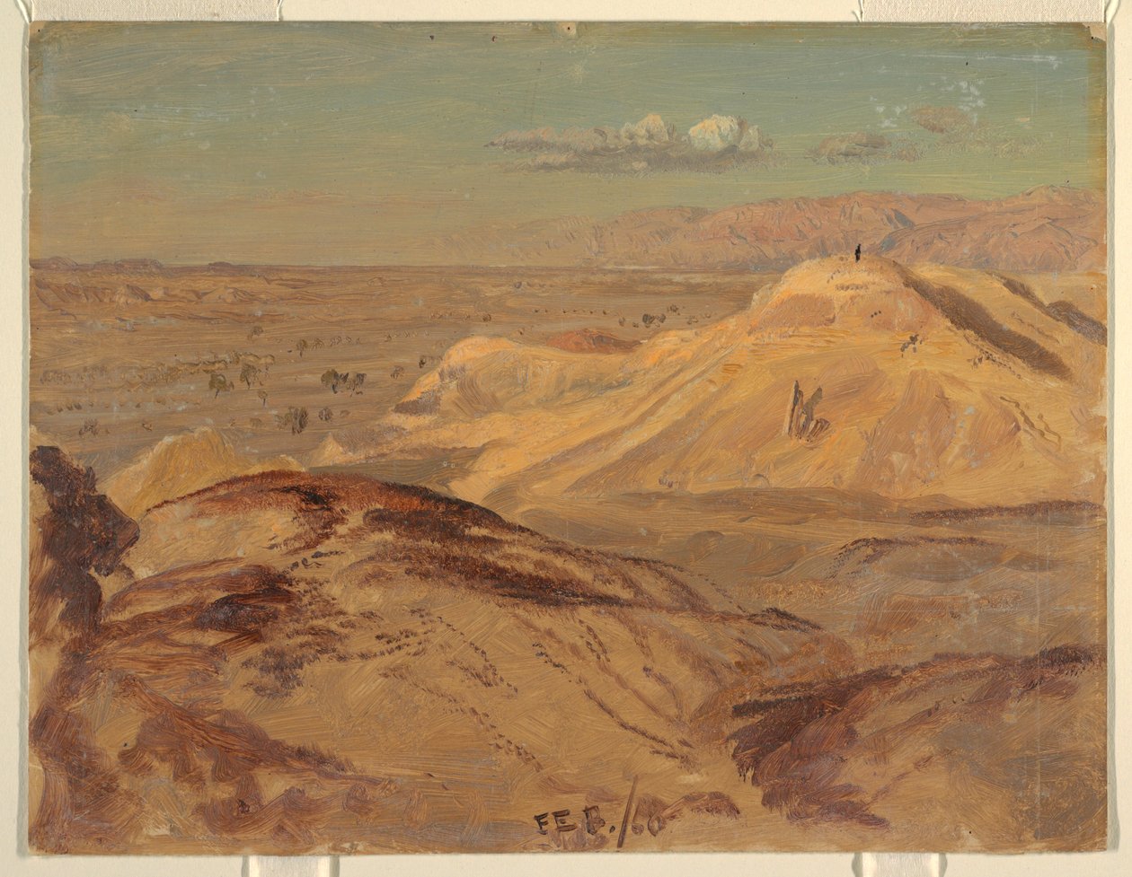 Disegno, Paesaggio vicino a Petra, febbraio 1868 da Frederic Edwin Church