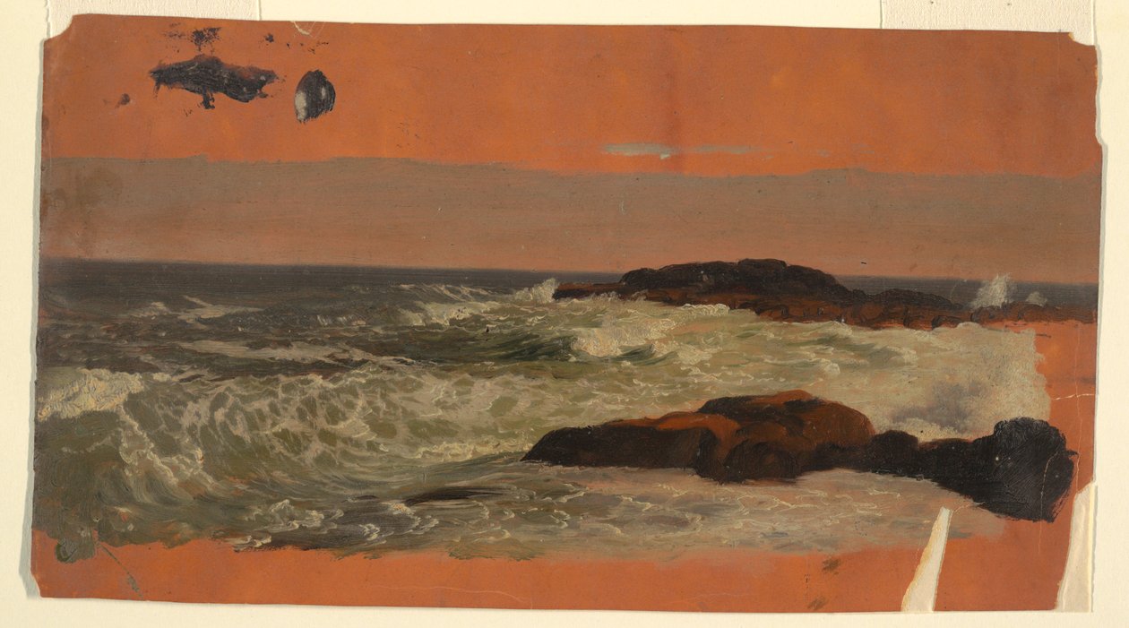 Disegno, Costa del Maine, surf, 1850 ca. da Frederic Edwin Church