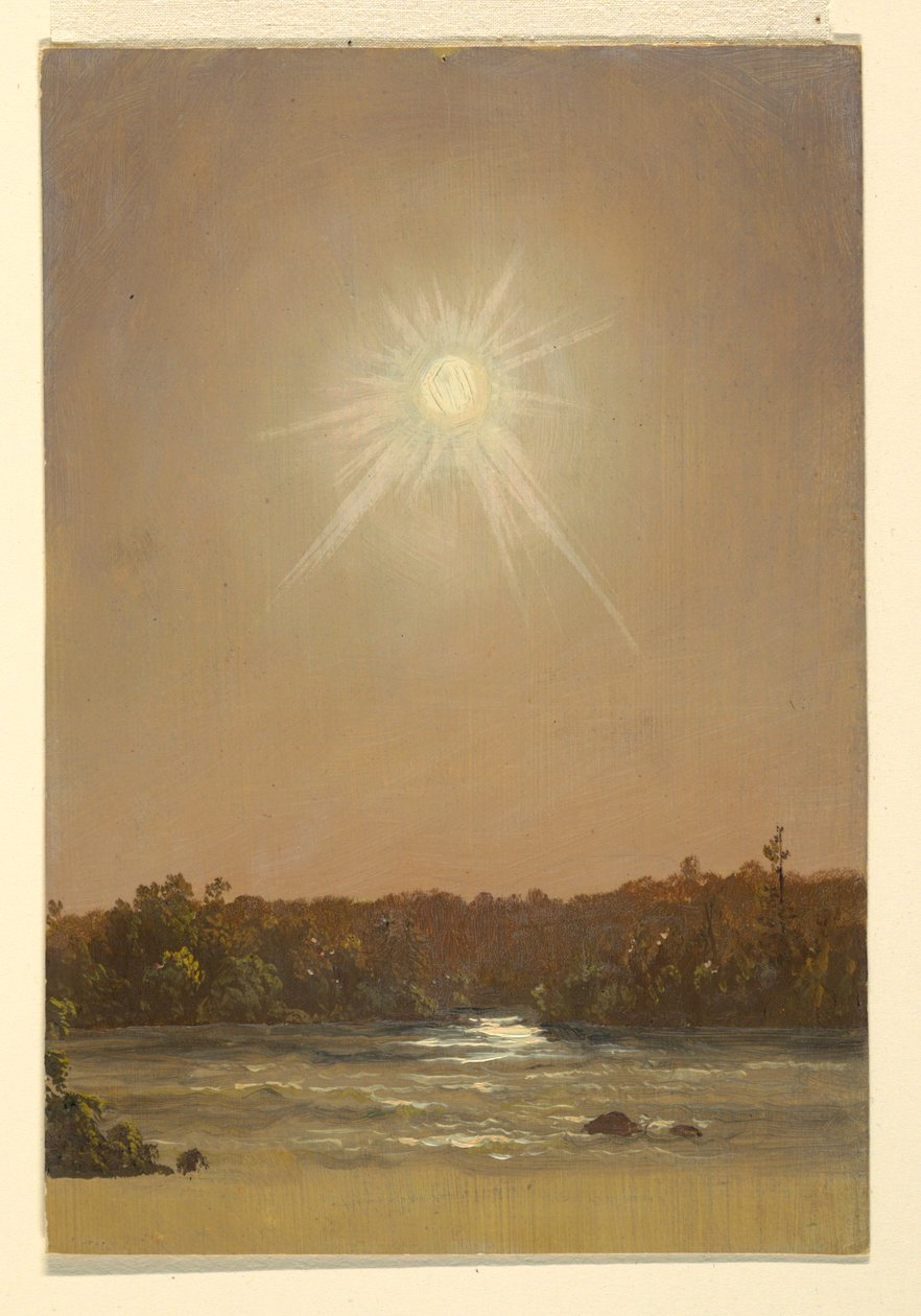 Disegno, Maine , tramonto, 1855-65 da Frederic Edwin Church