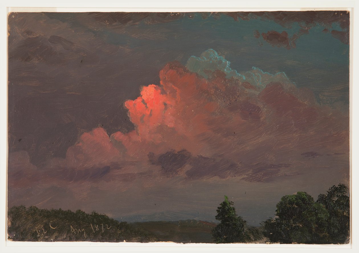 Disegno, calar del sole nei pressi di Olana, agosto 1872 da Frederic Edwin Church