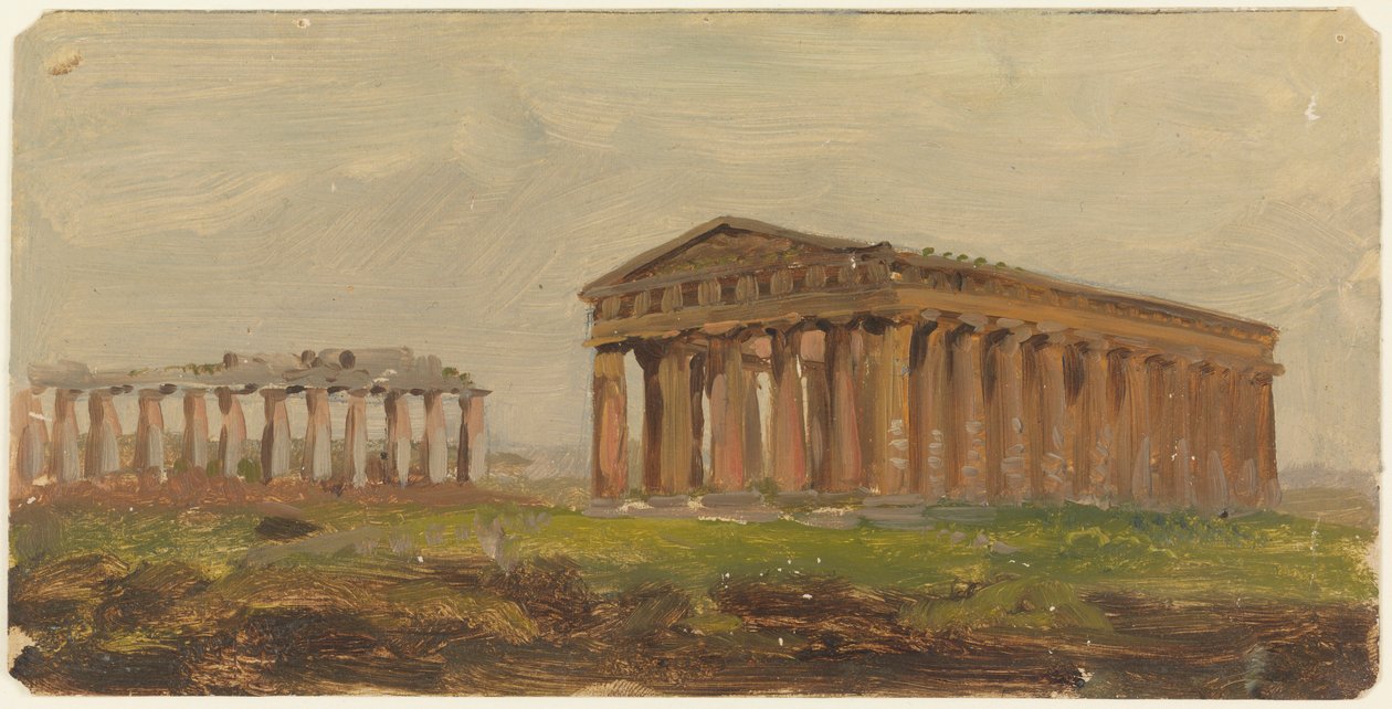 Disegno, Paestum, Tempio di Nettuno, 1868 da Frederic Edwin Church
