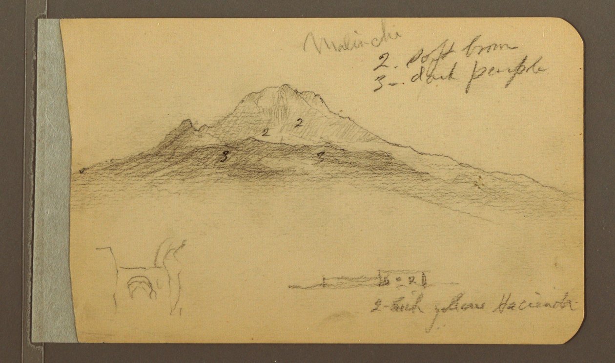 Disegno, Picco di Malintzi, 1889 da Frederic Edwin Church