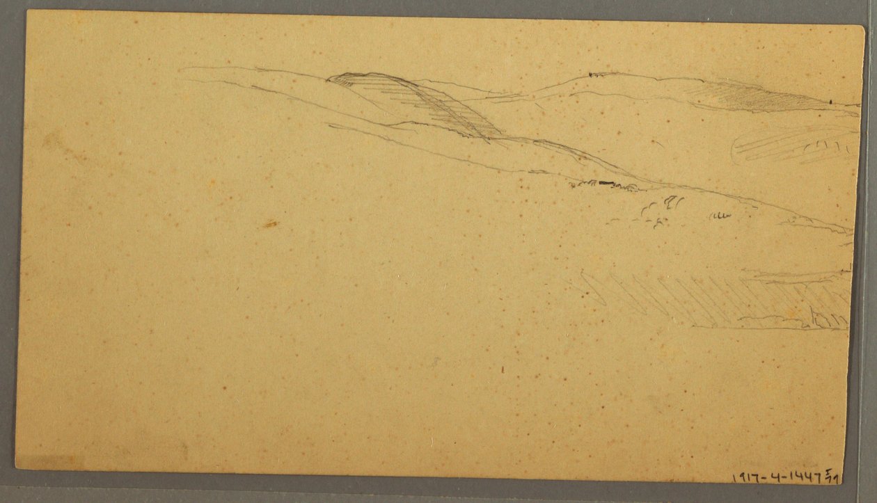 Disegno, Pioggia sulle colline, forse 1866 da Frederic Edwin Church