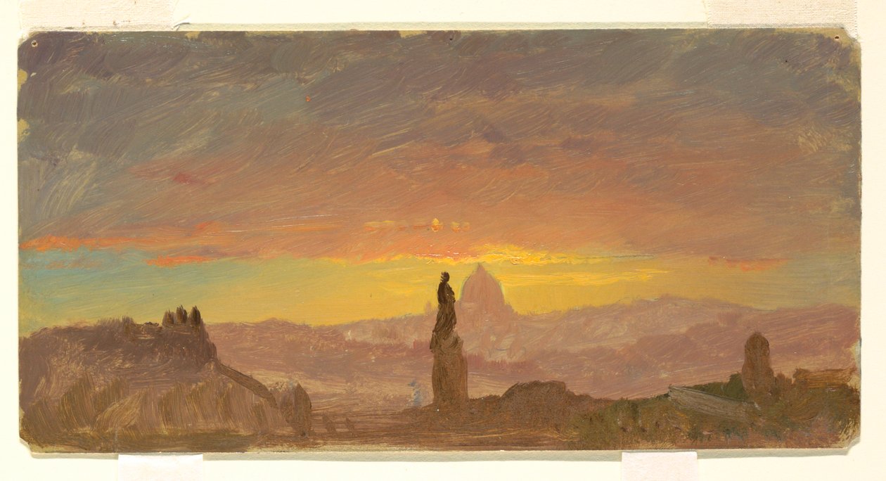 Disegno, San Pietro, Roma, mostrato, 1868-69 da Frederic Edwin Church