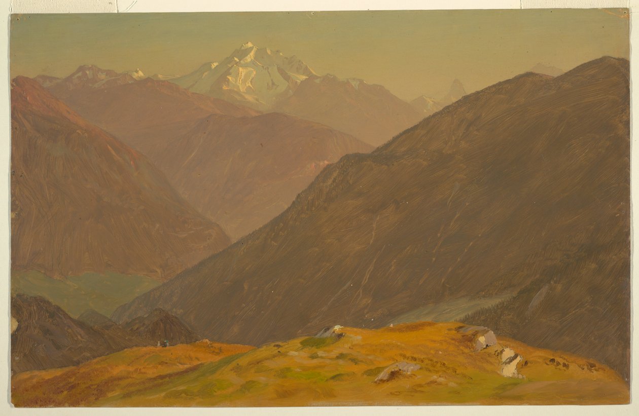 Disegno, Il Goell, vicino a Berchtesgeden, 1868 da Frederic Edwin Church