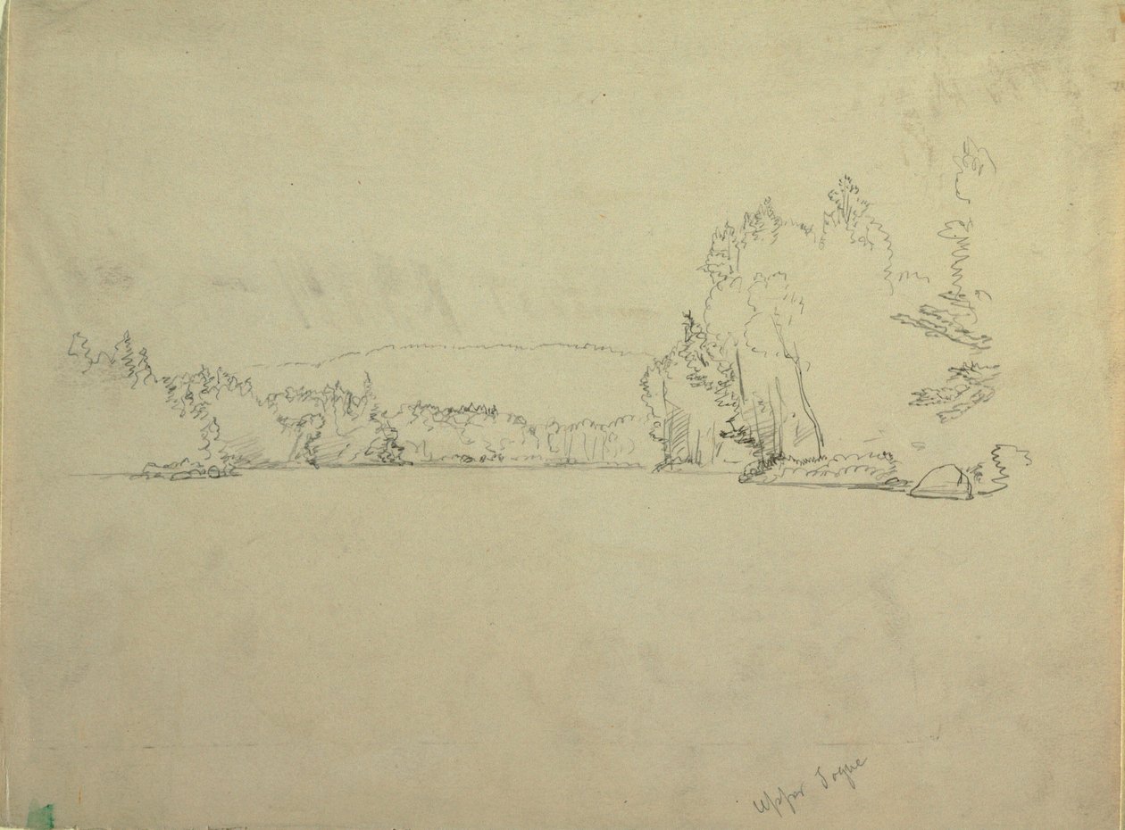 Disegno, Lago Togue superiore, 1885 ca. da Frederic Edwin Church