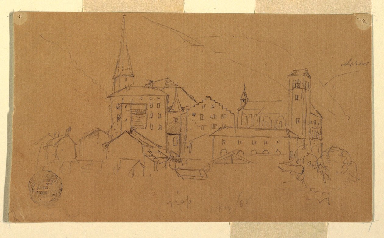 Disegno, Vallese, Svizzera, agosto 1868 da Frederic Edwin Church
