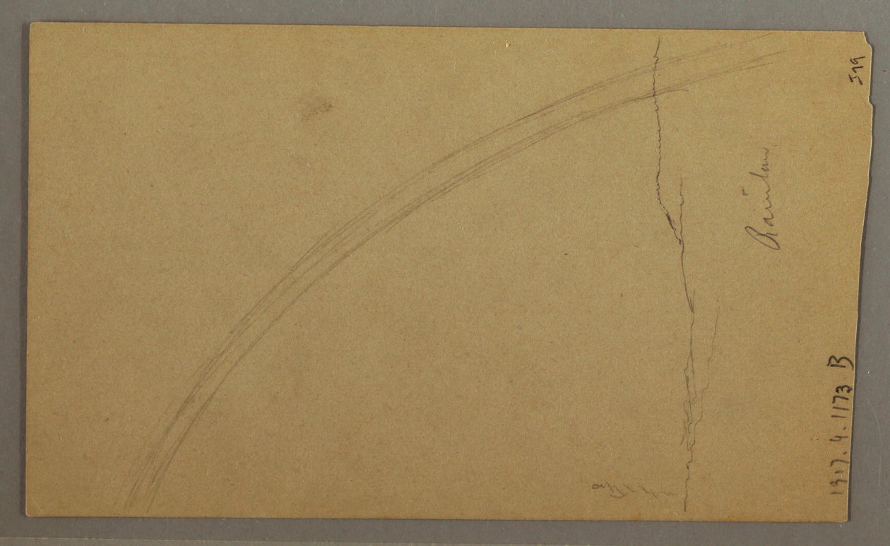 Disegno, Valle, arcobaleno, forse 1865-66 da Frederic Edwin Church