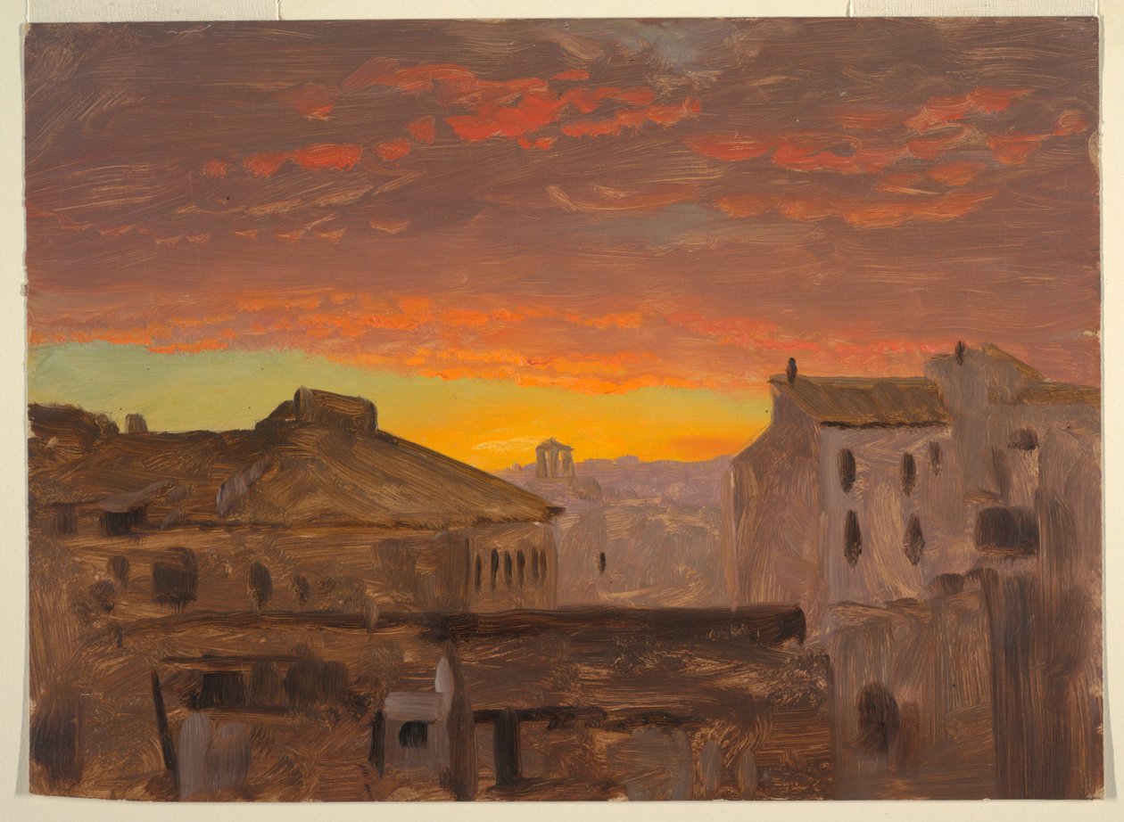 Roma, tetti al tramonto da Frederic Edwin Church