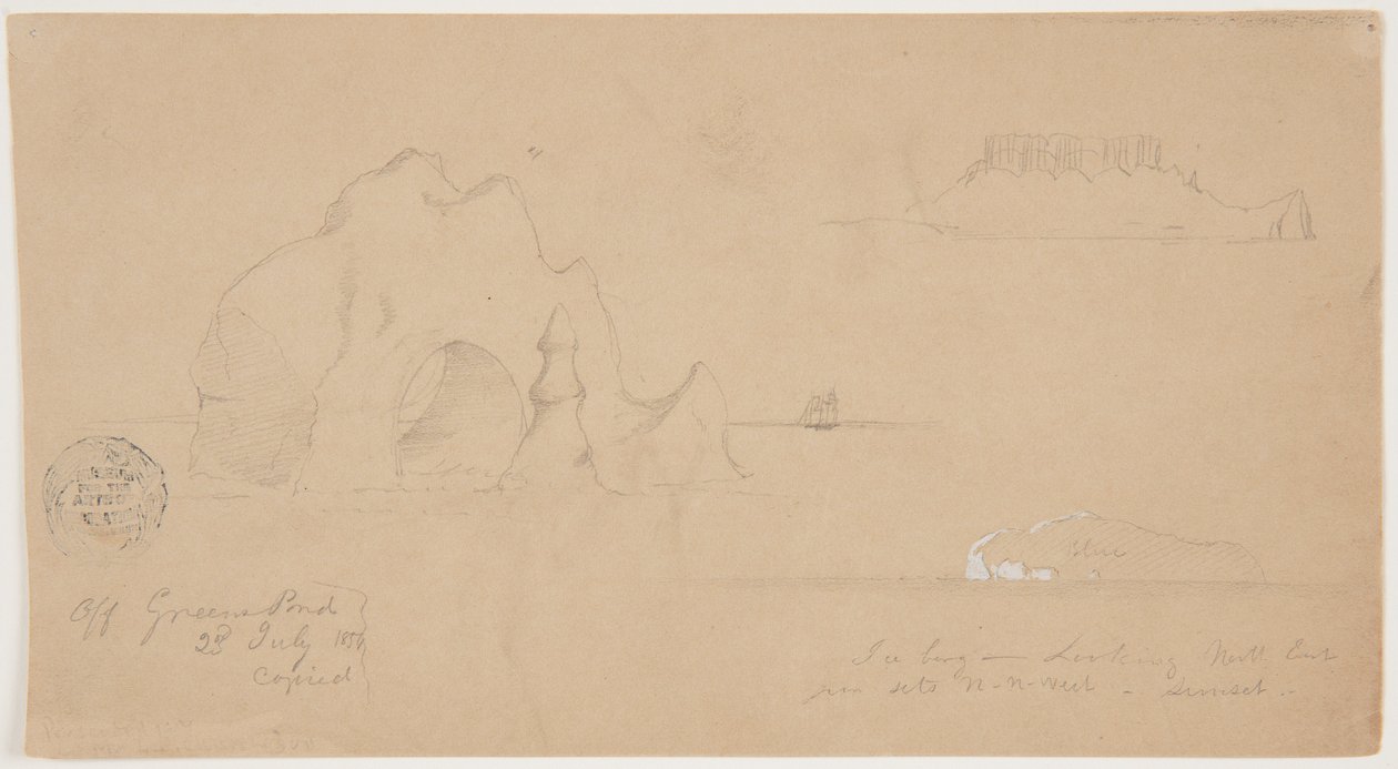 Schizzi di iceberg, al largo di Greenspond, Terranova da Frederic Edwin Church