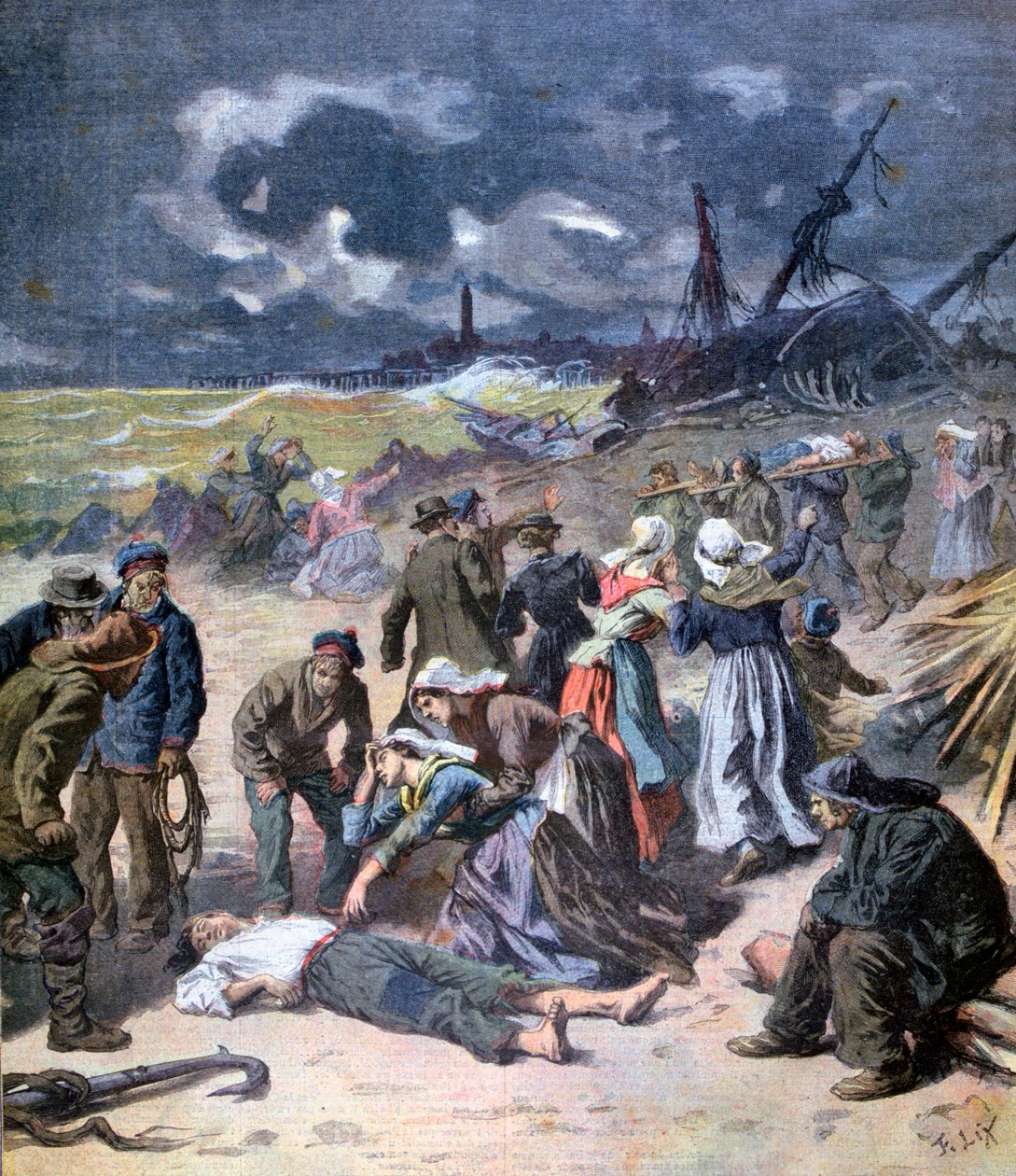 Una tempesta a Calais, Francia da Frederic Lix