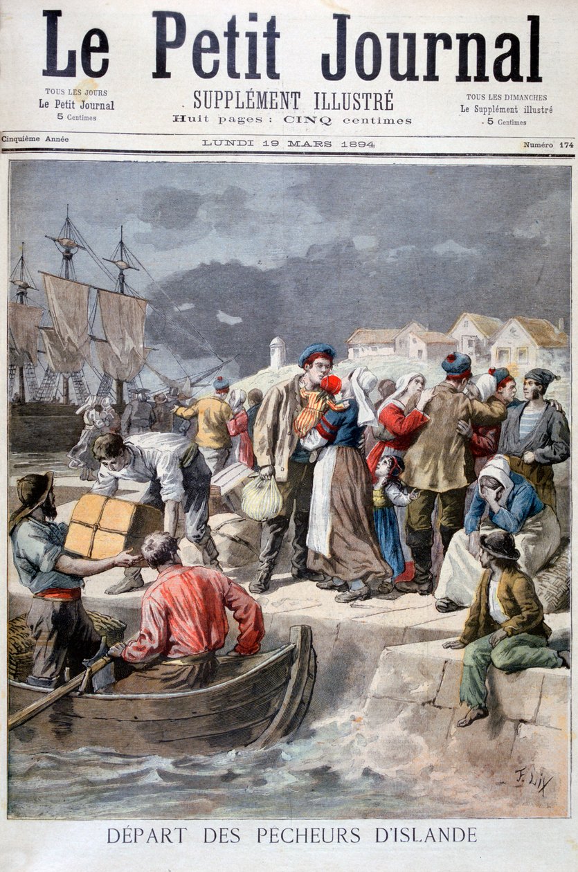 Partenza dei pescatori islandesi, 1894 da Frederic Lix