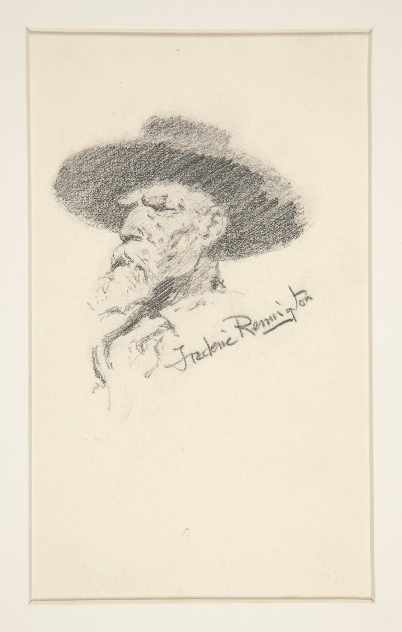 Testa di un uomo da Frederic Remington