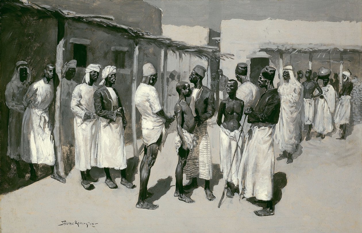 Mercato degli schiavi da Frederic Remington