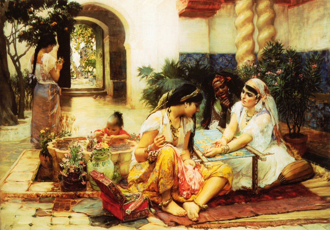 In un villaggio El Biar algerino da Frederick Arthur Bridgman