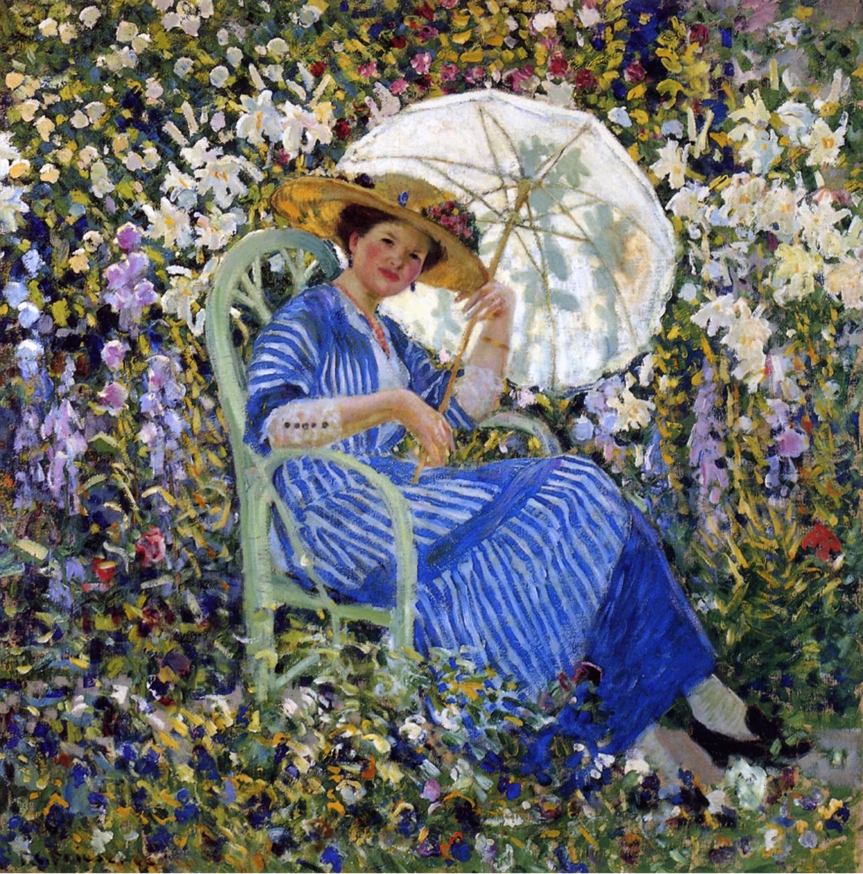 Nel giardino, c.1910-11 da Frederick Carl Frieseke