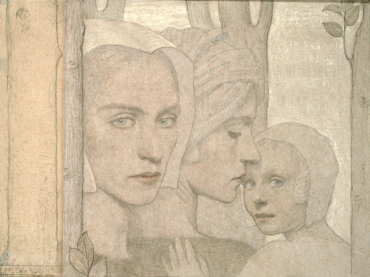 Le due sorelle, 1908 da Frederick Cayley Robinson