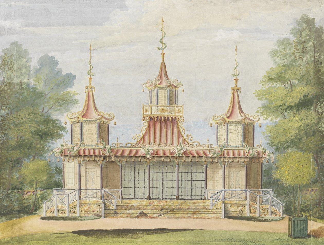 Il Tempio della Pesca, Virginia Water da Frederick Crace