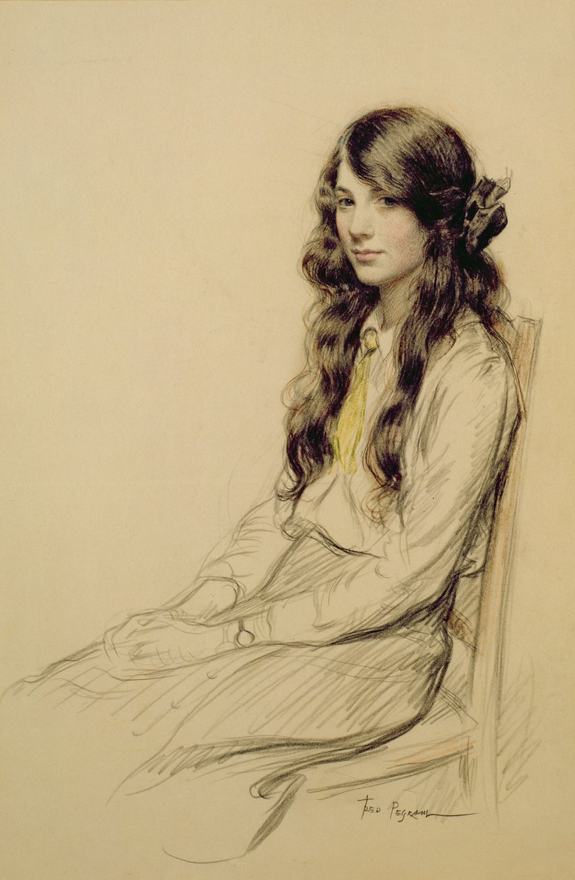 Ritratto di una giovane ragazza, c.1914 da Frederick Pegram
