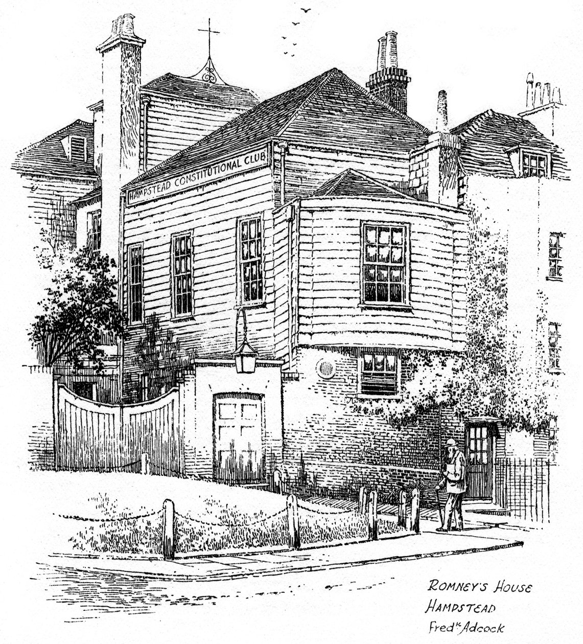 Casa di George Romney, Hampstead, Londra da Frederick Adcock