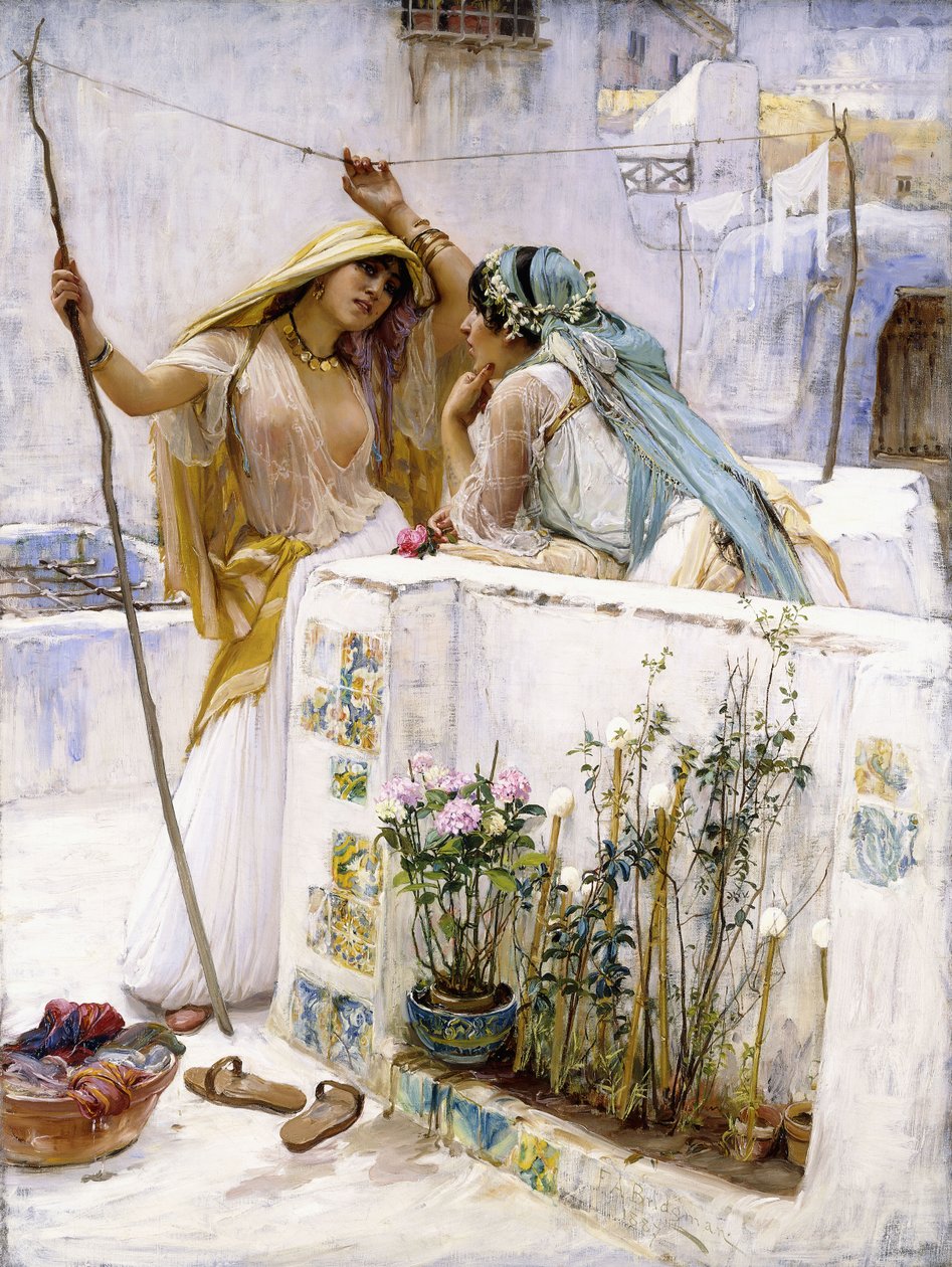 I vicini, terrazze di Algeri, 1887 da Frederick Arthur Bridgman