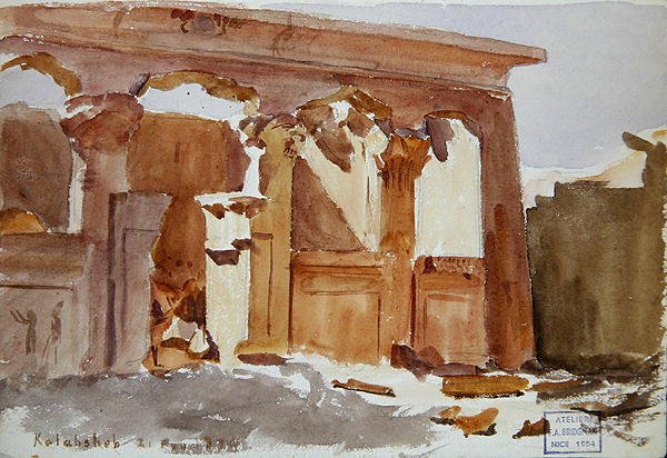 Il tempio di Kalabsha da Frederick Arthur Bridgman