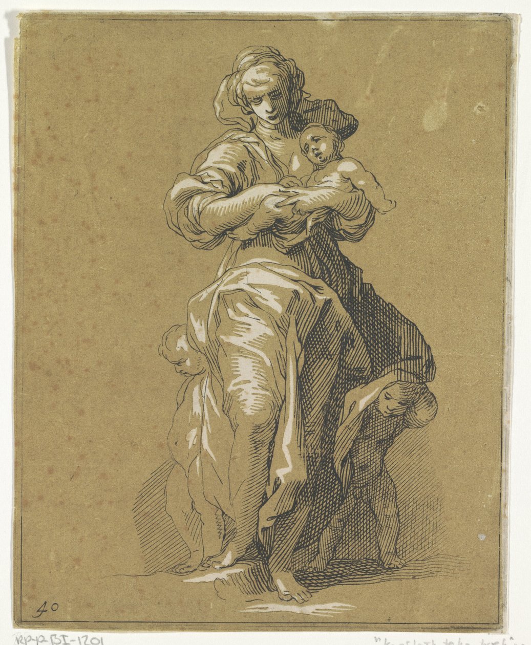 Carità con tre bambini da Frederick Bloemaert