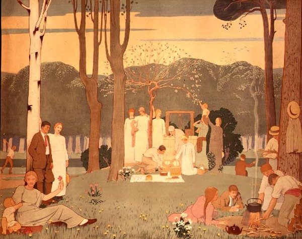 Scena di picnic da Frederick Cayley Robinson