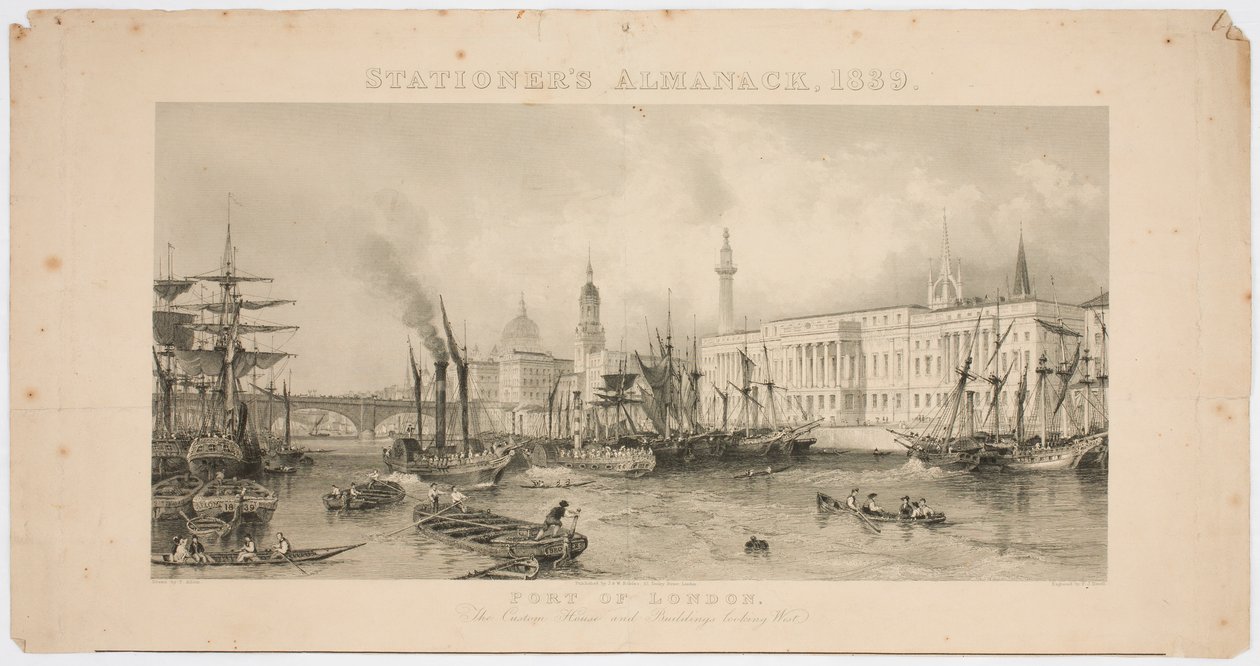 Porto di Londra da Frederick James Havell