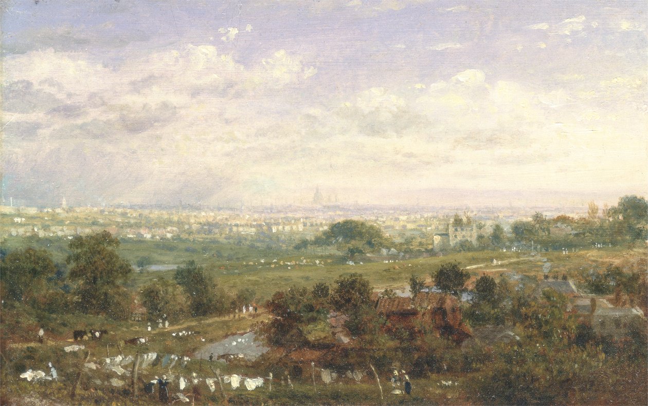Londra da Islington Hill, c.1820-30 da Frederick Nash