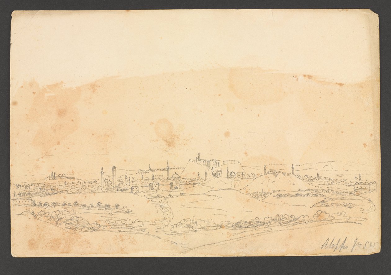 Aleppo da sud-ovest, Siria da Frederick Peter Layard