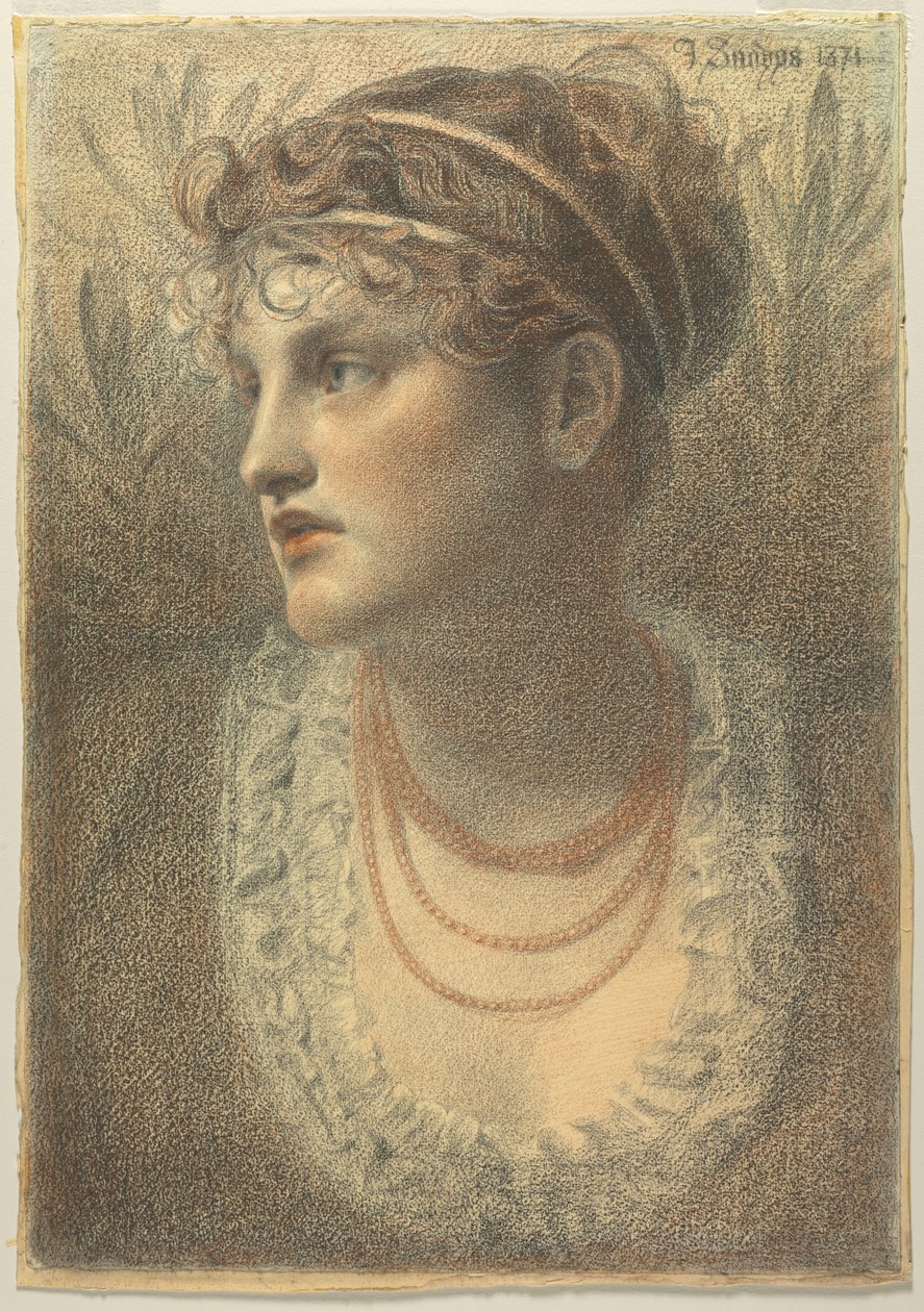 La collana di corallo, 1871 da Frederick Sandys