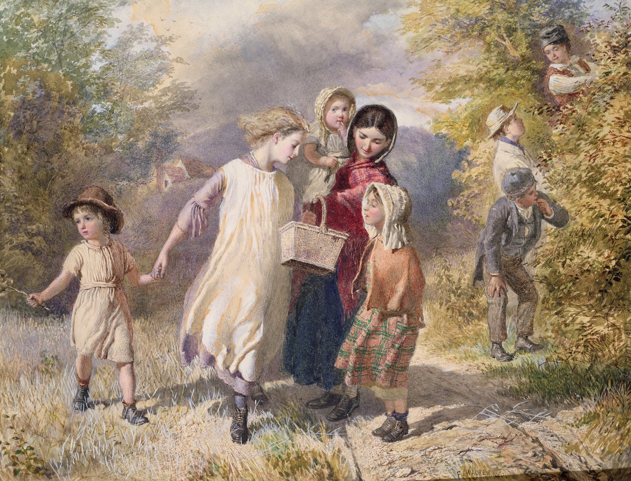 Raccolta di more, 1860 da Frederick Walker