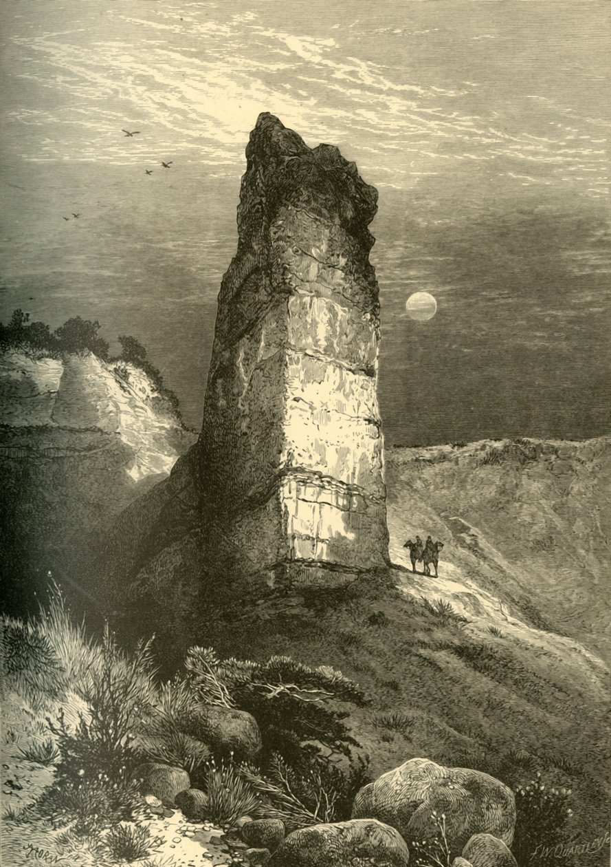 Monument Rock, Echo Canyon, 1874 da Frederick William Quartley