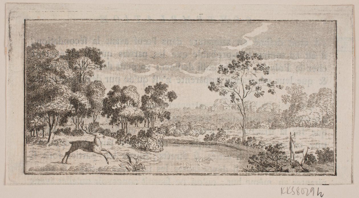 Paesaggio con cervi da Frederik Ludvig  Bradt